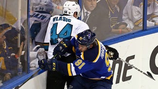 Next Story Image: Blues struggle as Sharks even series with 4-0 shutout in Game 2
